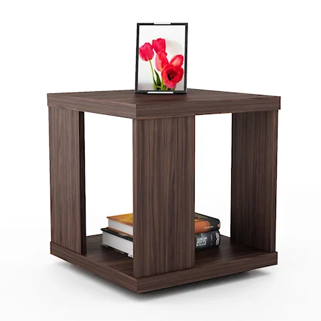 ET-3198 Woodland End Table with Open  Bottom Storage